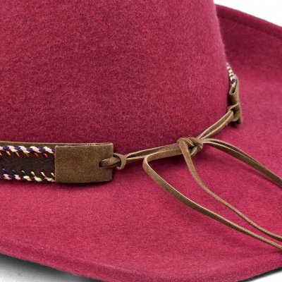 Hatut - Gårda Toquerville Crushable Wool felt Western hat (punainen)