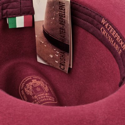 Hatut - Gårda Toquerville Crushable Wool felt Western hat (punainen)