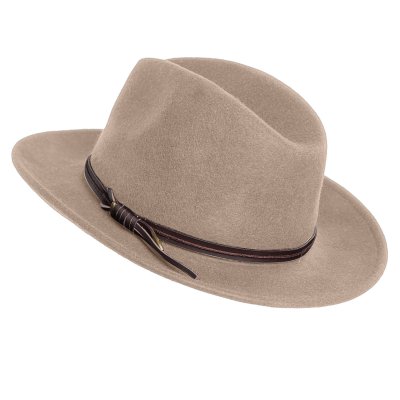 Hatut - Gårda Vicenza Crushable Wool felt Fedora (beige)