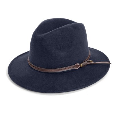 Hatut - Gårda Vicenza Crushable Wool felt Fedora (sininen)