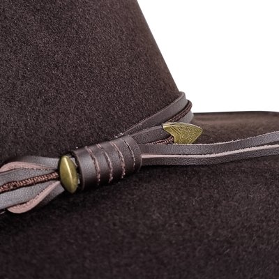 Hatut - Gårda Vicenza Crushable Wool felt Fedora (ruskea)