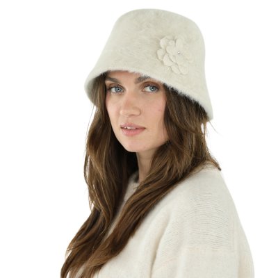 Hatut - Gårda Le Vigan Angora Bucket Hat (valkoinen)