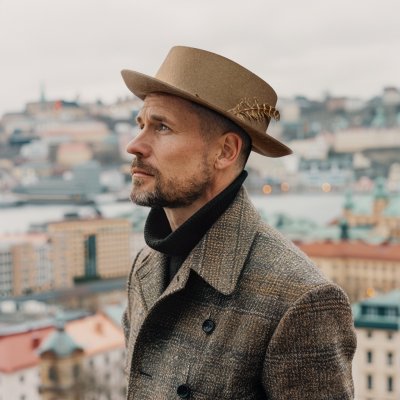 Hatut - Gårda Corby Pork Pie (vaalean ruskea)