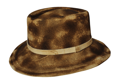 Hatut - Gårda Distressed Porkpie Hat (ruskea)