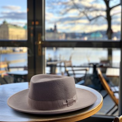 Hatut - Gårda Napoli Fedora Wool Hat (harmaa)