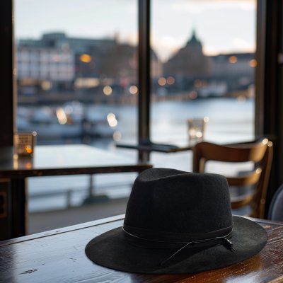 Hatut - Gårda Newport Fedora (musta)