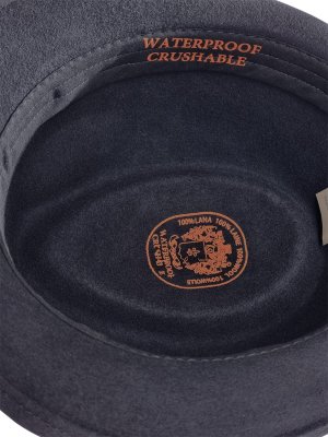 Hatut - Gårda Padua Trilby Wool Hat (laivastonsininen)