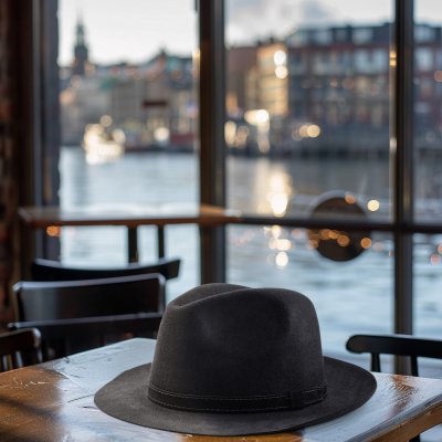 Hatut - Gårda Tropea Fedora Wool Hat (musta)
