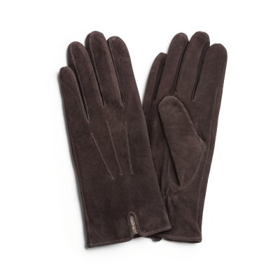 Käsineet - HK Women's glove Vent Lambsuede, Wool blend lining (ruskea)