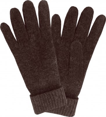 Käsineet - HK Ladies Knitted Glove Wool/Angora (Ruskea)