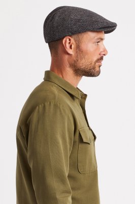 Flat cap - Brixton Hooligan (harmaa-musta)
