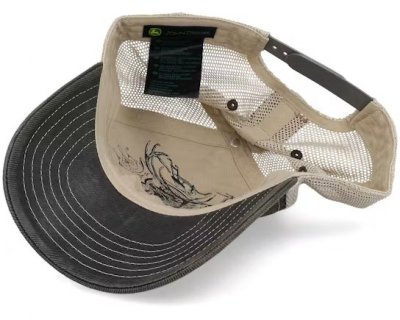 Lippis - John Deere 6 Panel Chan & Mesh Dad Cap (harmaa/beige)