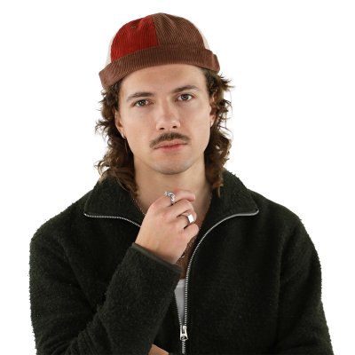 Pipot - Gårda Lockport Docker Beanie (ruskea/punainen/kerma)