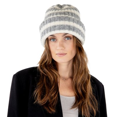 Pipot - Gårda Isfjord Slouch Beanie (harmaa/valkoinen)