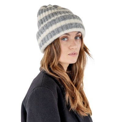 Pipot - Gårda Isfjord Slouch Beanie (harmaa/valkoinen)