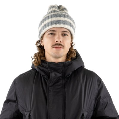 Pipot - Gårda Isfjord Slouch Beanie (harmaa/valkoinen)