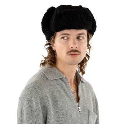 Karvahattu - Gårda Lycksele Trapper hat (musta)