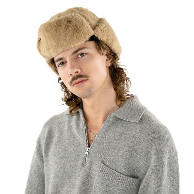 Karvahattu - Gårda Faux Fur Trapper Hat (vaaleanruskea)