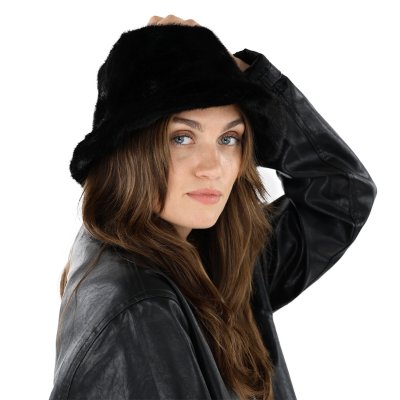Karvahattu - Gårda Valea Faux Fur Hat (musta)