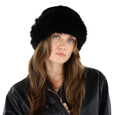 Karvahattu - Gårda Deva Faux Fur Hat (musta)