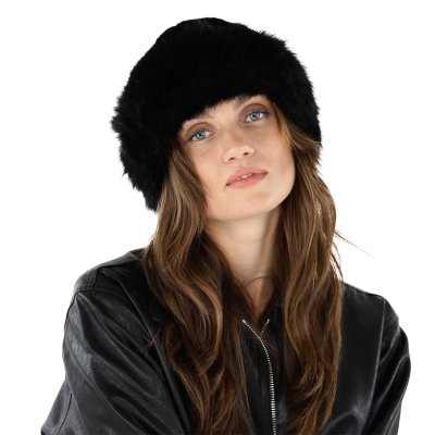 Karvahattu - Gårda Deva Faux Fur Hat (musta)