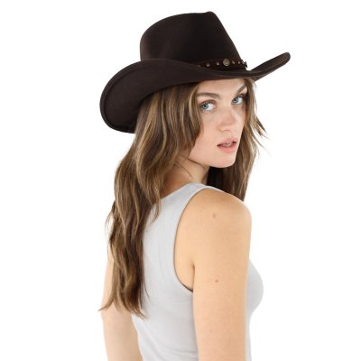 Hatut - Gårda Bowmont Crushable Wool felt Western hat (ruskea)