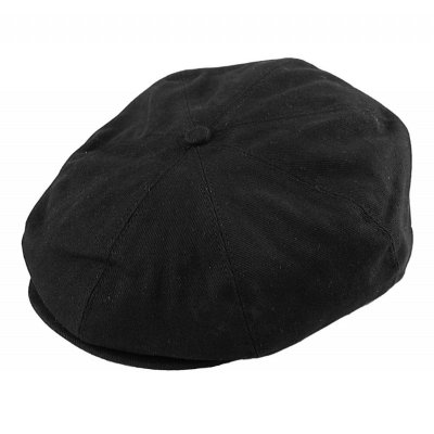 Flat cap - Jaxon Hats Cotton Newsboy Cap (musta)
