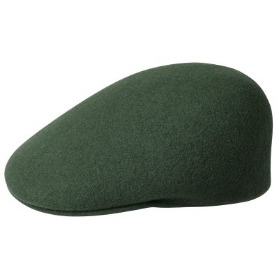Flat cap - Kangol Seamless Wool 507 (tummaanvihreä)