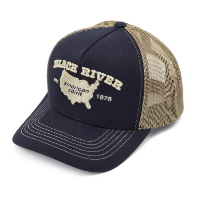 Lippis - Black River America Trucker (tummansininen/kermanvärinen)