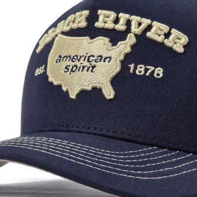 Lippis - Black River America Trucker (tummansininen/kermanvärinen)
