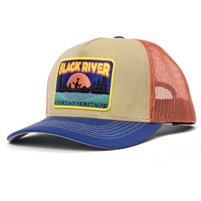 Lippis - Black River Kayak Trucker (beige/oranssi/sininen)