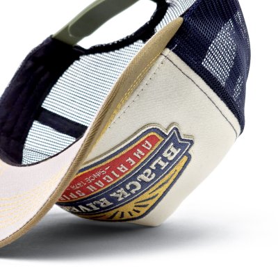 Lippis - Black River Beacon Trucker (luonnonvalkoinen/sininen/vihreä)