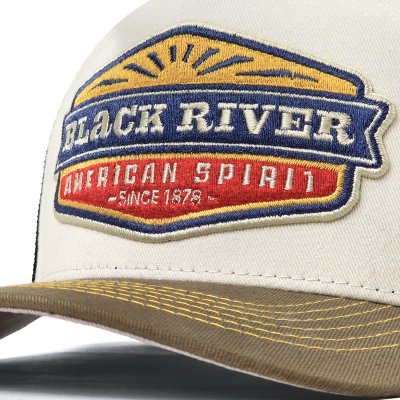 Lippis - Black River Beacon Trucker (luonnonvalkoinen/sininen/vihreä)