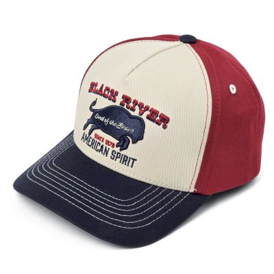 Lippis - Black River Buffalo Trucker (kermanvärinen/punainen/sininen)