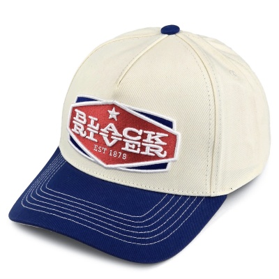 Lippis - Black River Cincinnati Cotton Snapback (luonnonvalkoinen/sininen)