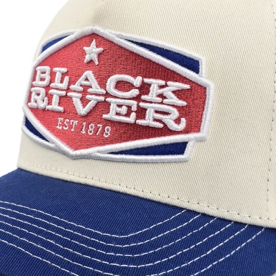 Lippis - Black River Cincinnati Cotton Snapback (luonnonvalkoinen/sininen)