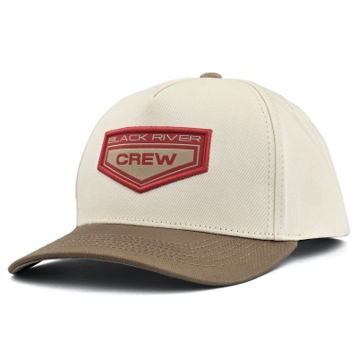 Lippis - Black River Crew Cotton Snapback (luonnonvalkoinen/khaki)