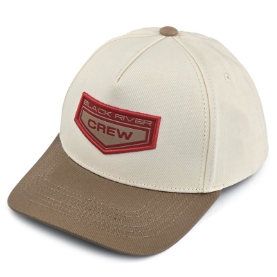 Lippis - Black River Crew Cotton Snapback (luonnonvalkoinen/khaki)