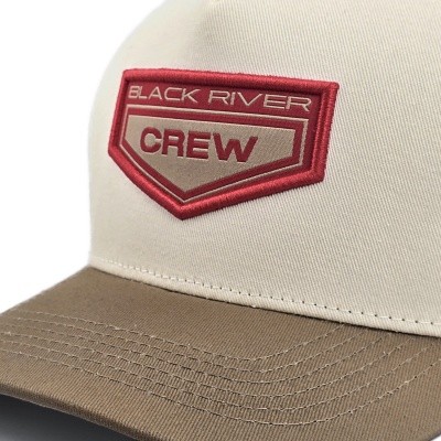 Lippis - Black River Crew Cotton Snapback (luonnonvalkoinen/khaki)