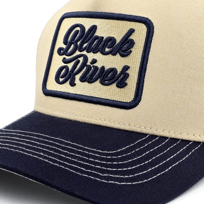 Lippis - Black River Denver Cotton Snapback (kermanvärinen/tummansininen)