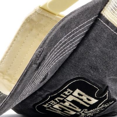 Lippis - Black River Eagle Washed Trucker (musta/kerma)