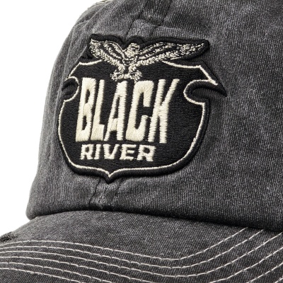 Lippis - Black River Eagle Washed Trucker (musta/kerma)