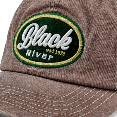 Lippis - Black River Eugene Washed Trucker (ruskea/kerma)