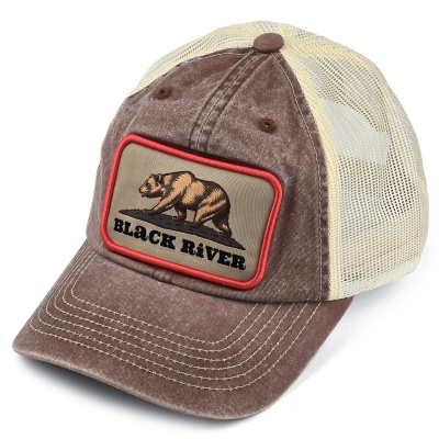 Lippis - Black River Grizzly Washed Trucker (ruskea/kerma)