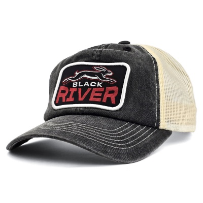 Lippis - Black River Hare Washed Trucker (musta/kerma)