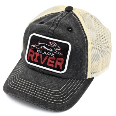 Lippis - Black River Hare Washed Trucker (musta/kerma)