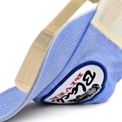 Lippis - Black River Hot Rod Washed Trucker (vaaleansininen/kerma)