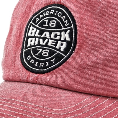 Lippis - Black River Knoxville Washed Trucker (punainen/kermanvärinen)