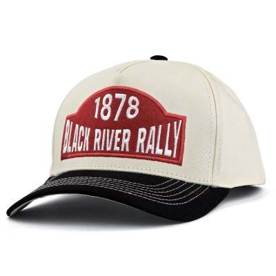 Lippis - Black River Louisville Cotton Snapback (luonnonvalkoinen/musta)