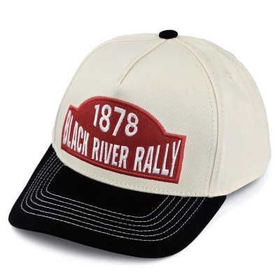 Lippis - Black River Louisville Cotton Snapback (luonnonvalkoinen/musta)